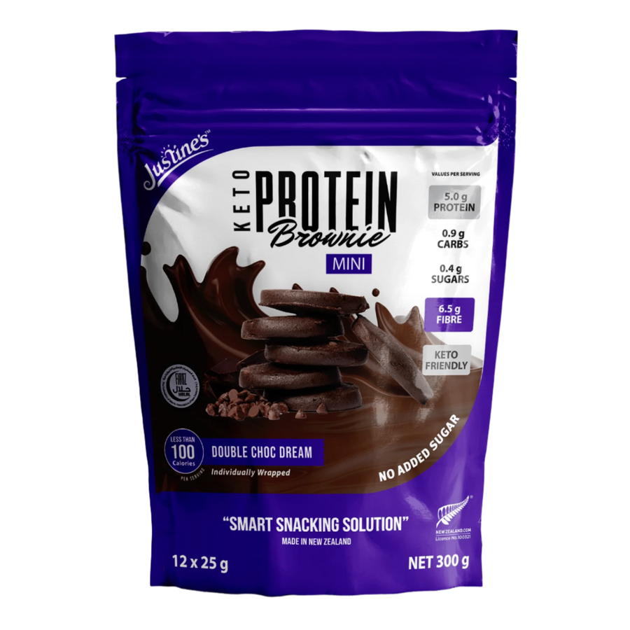 Justine's Keto Double Choc Dream Mini Protein Cookie Pouch 300g