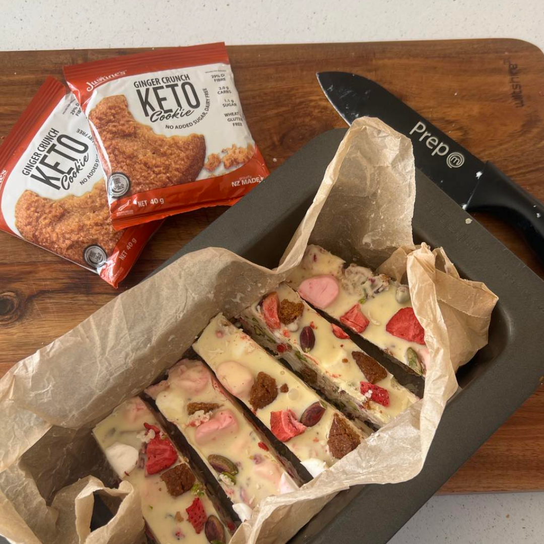 Keto White Choc Ginger Rocky Road