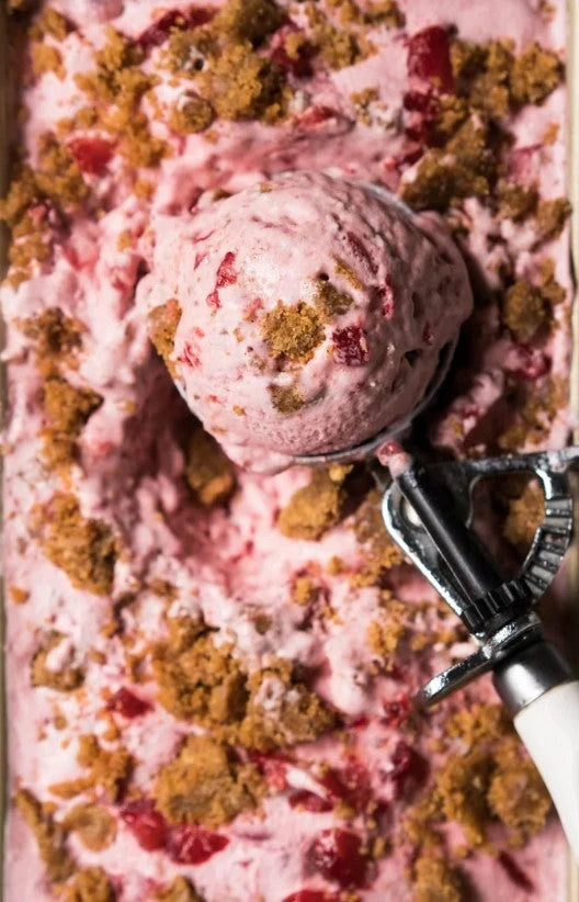 Keto No-Churn Strawberry Cheesecake Ice Cream