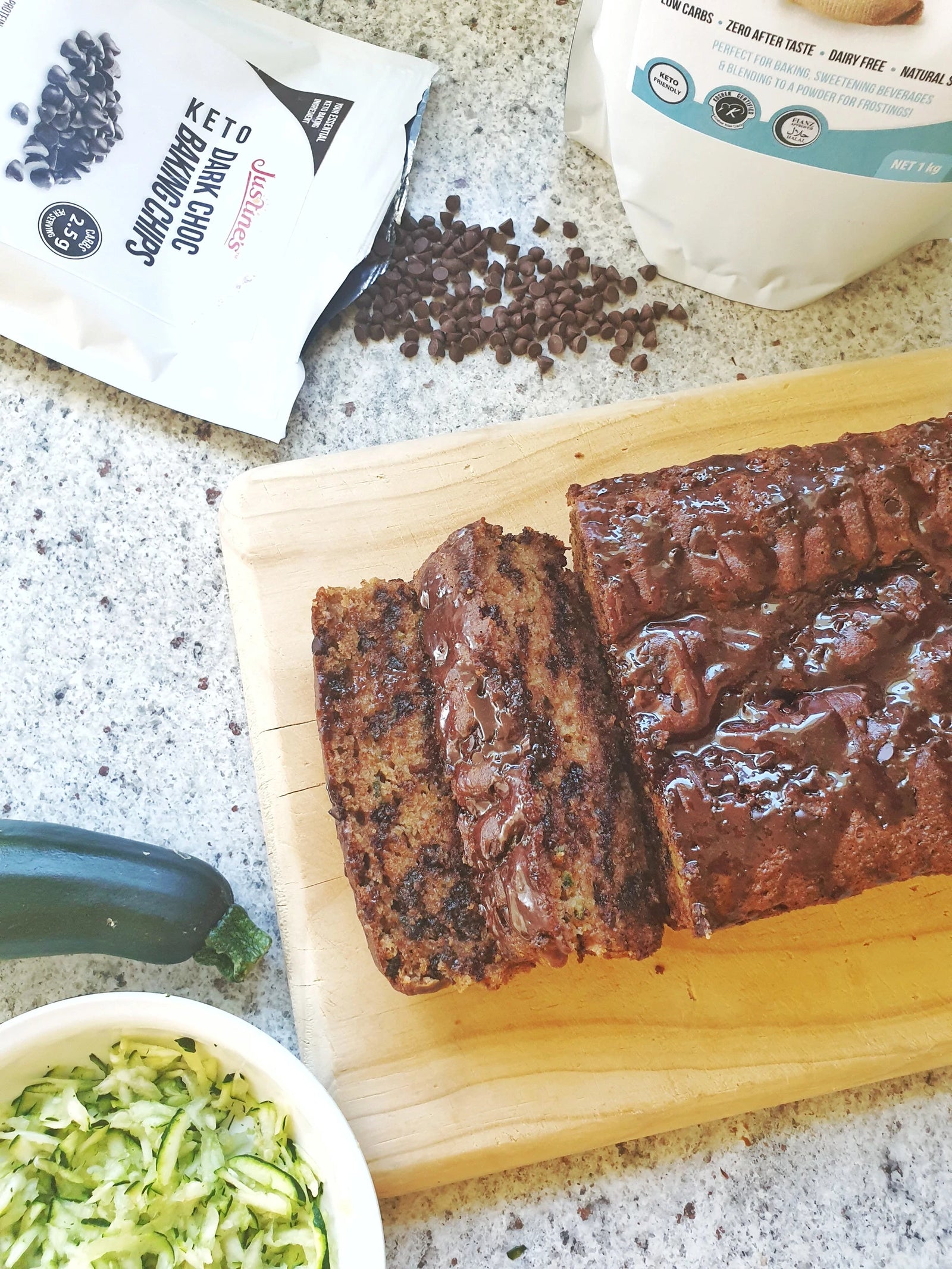 Keto Zucchini Choc Chip Bread