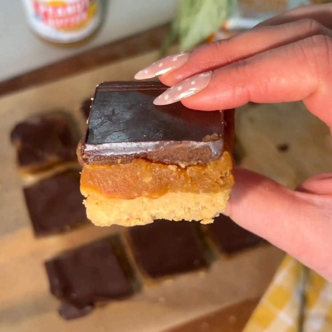 High Protein Peanut Butter Chocolate Slice
