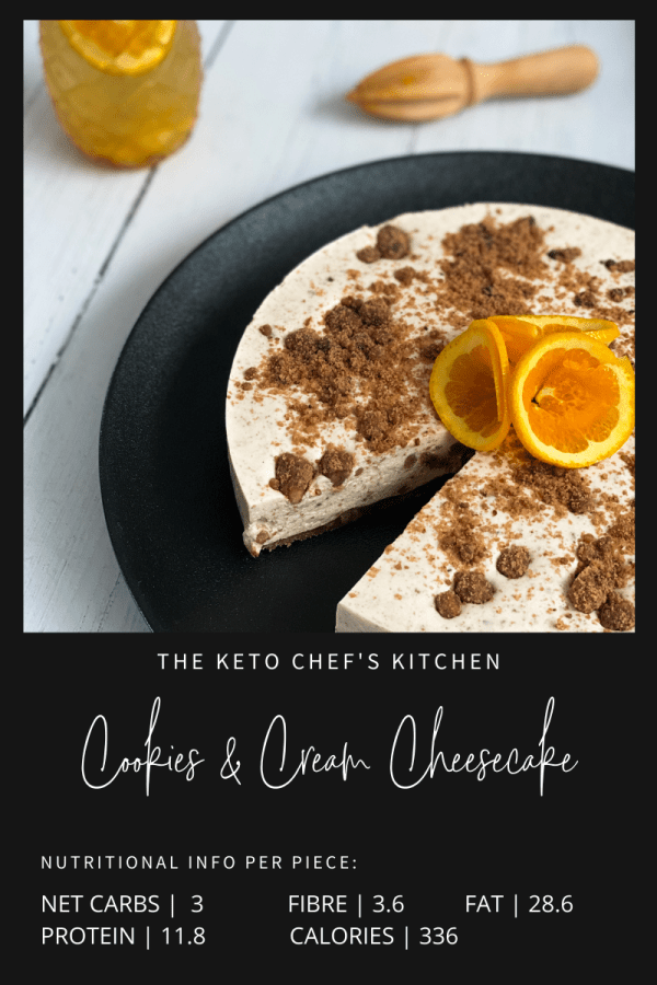 Drool-worthy Keto Cookies & Cream Cheesecake! 🍪