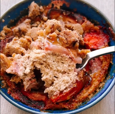 Quick Strawberry Cookie Pudding Cake (High Protein, Keto)