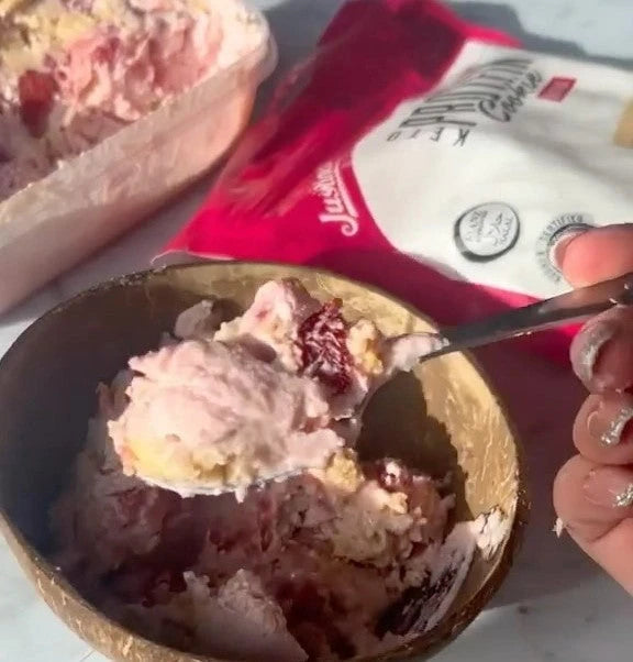 Keto Cottage Cheese Strawberry Cheesecake Protein Icecream