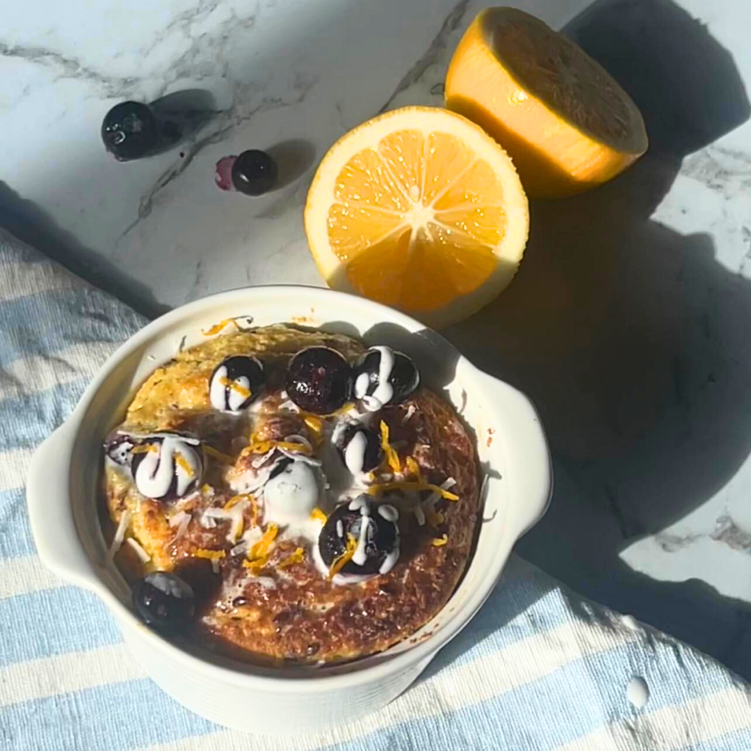 Keto Lemon Blueberry Coconut Baked Noats recipe