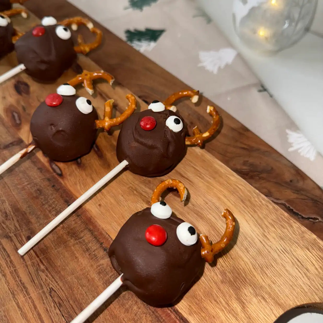 Low Carb High Protein Reindeer Cookie Pops