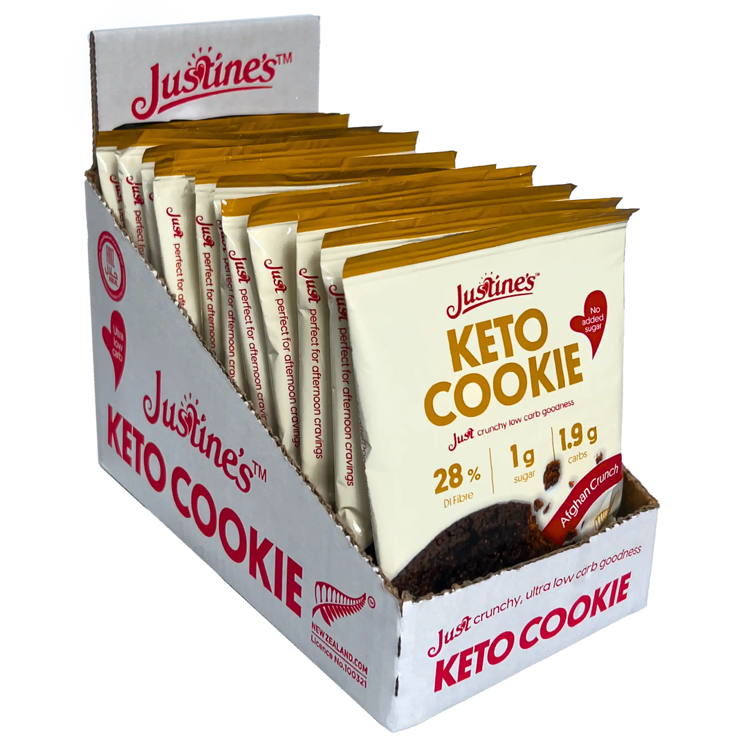 Justine's Keto Crunch Cookie Afghan 40g - Box of 12