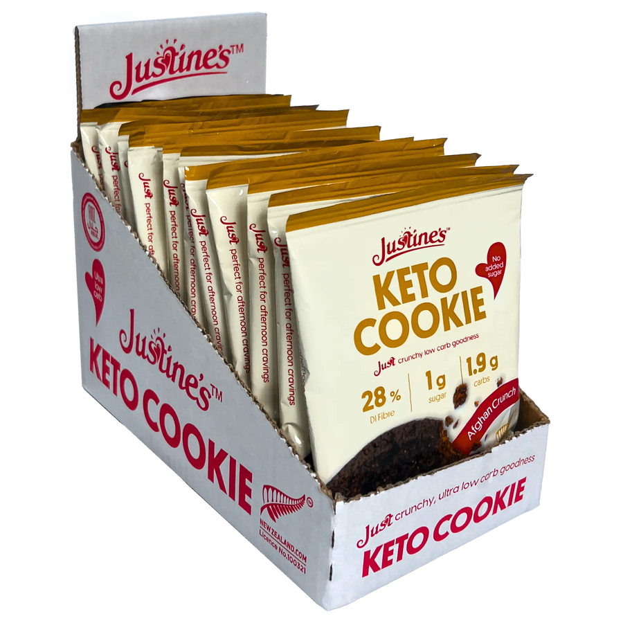Justine's Keto Crunch Cookie Afghan 40g - Box of 12
