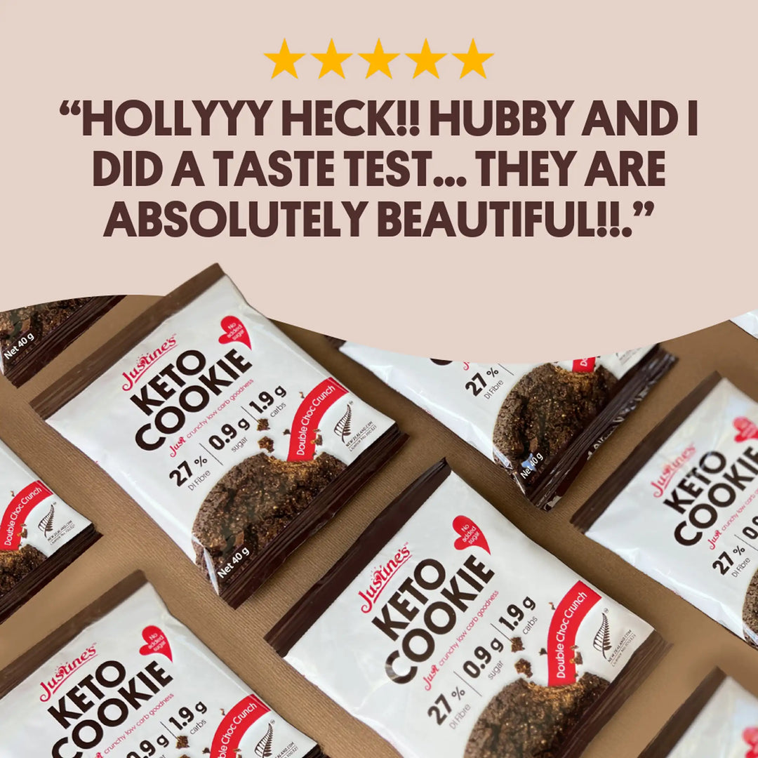 Justine's Keto Double Choc Crunch Cookie featured customer review
