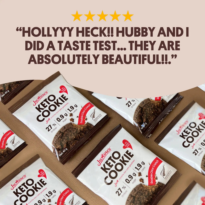Justine's Keto Double Choc Crunch Cookie featured customer review