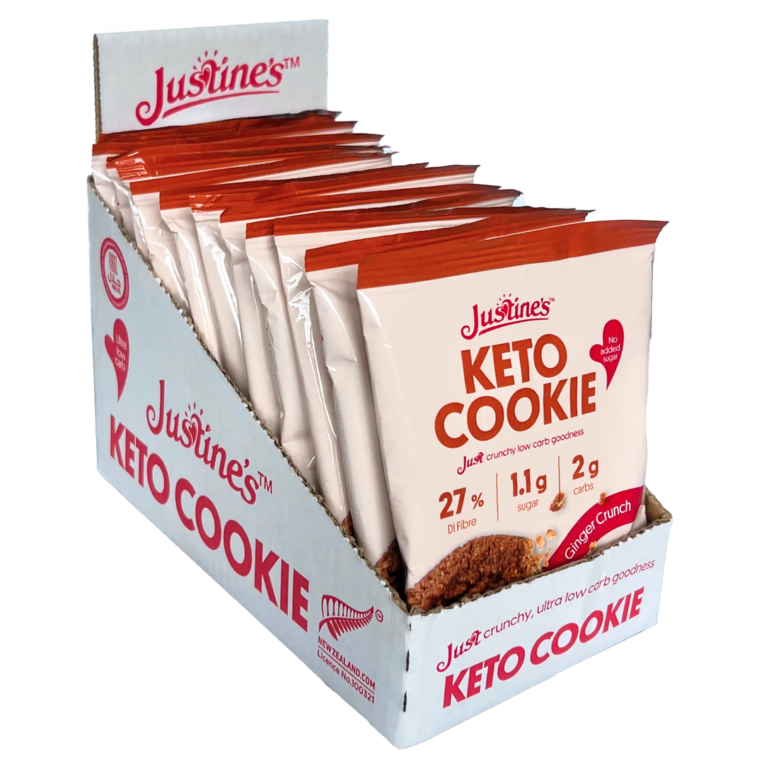 Justine's Keto Crunch Cookie Ginger 40g - Box of 12