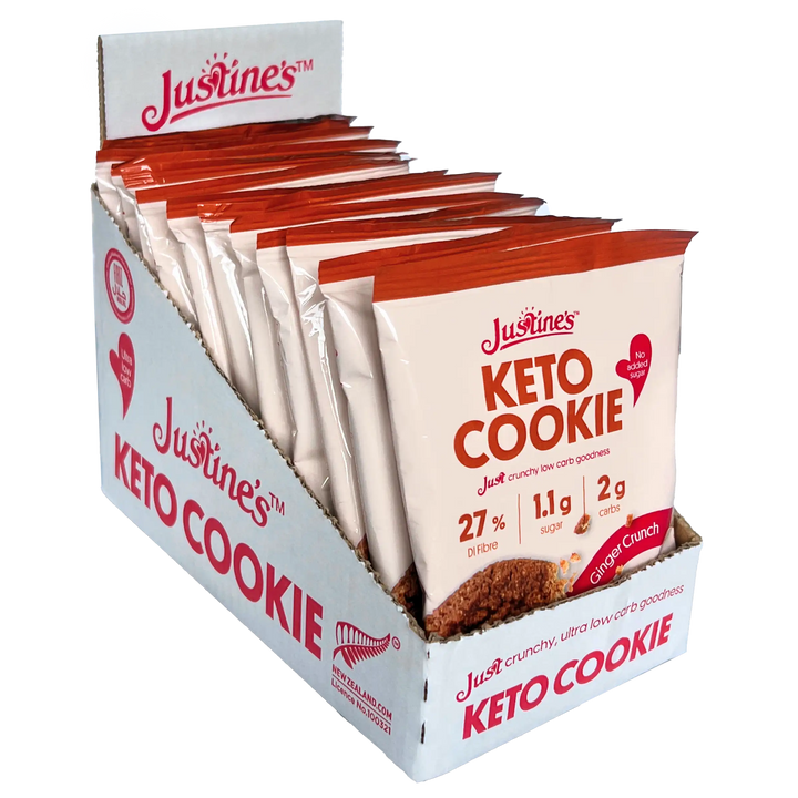Justine's Keto Crunch Cookie Ginger 40g - Box of 12