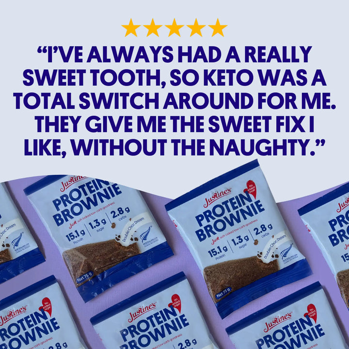 Justine's Keto  Double Choc Dream Protein Brownie customer review