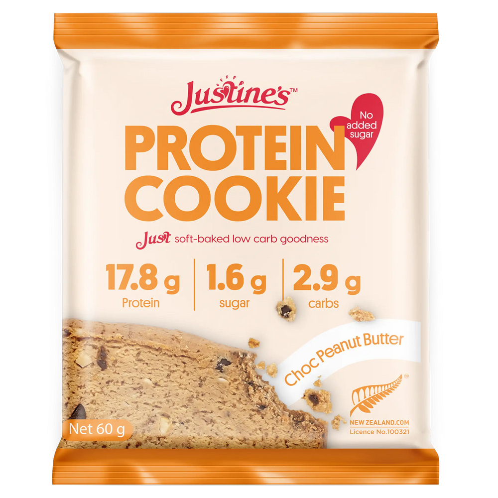 Justine's Keto Peanut Butter Protein Cookie 60g x 12 Cookies To A Box Media 2 of 3