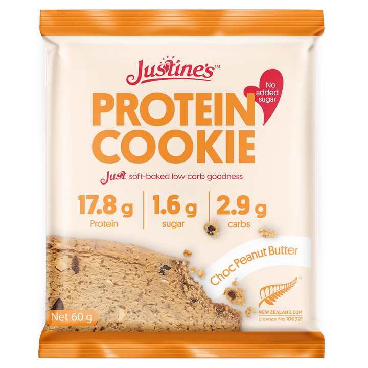 Justine's Keto Peanut Butter Choc Chip Protein Cookie 60g
