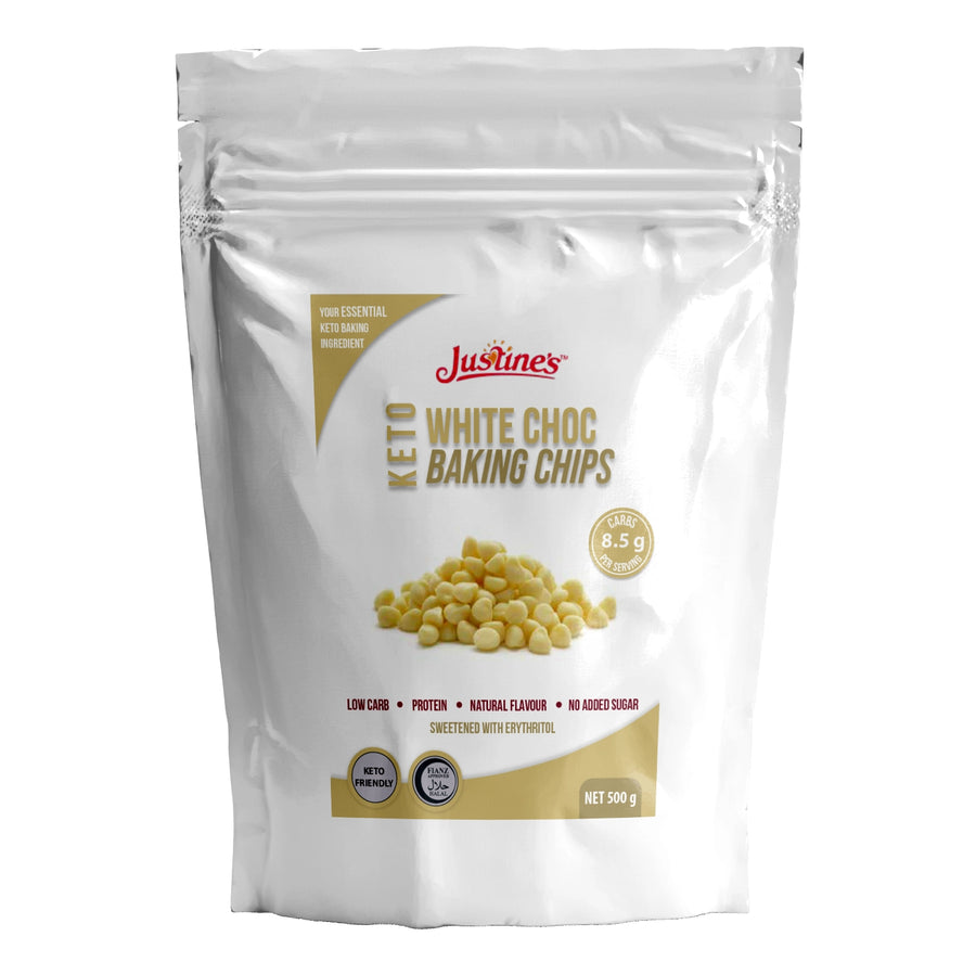 Justine's Keto White Choc Baking Chips 500g