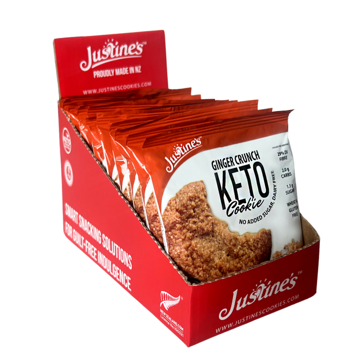 Justine's Keto Crunch Cookies 40g Box of 12 - Old Packaging Clearance