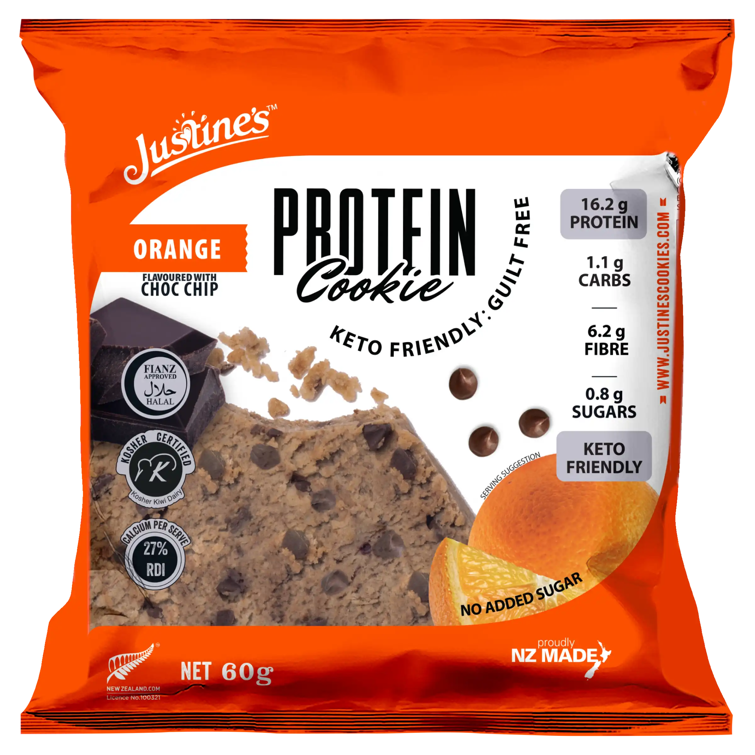 Orange Dark Choc Chip Keto Protein Cookie