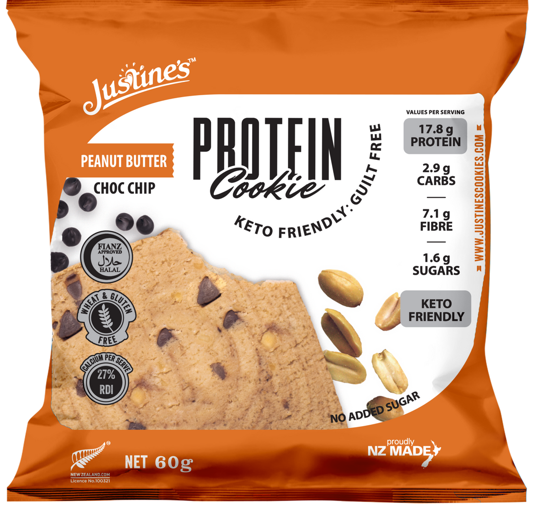 Justine's Keto Peanut Butter Protein Cookie 60g x 12 Cookies To A Box Media 2 of 3