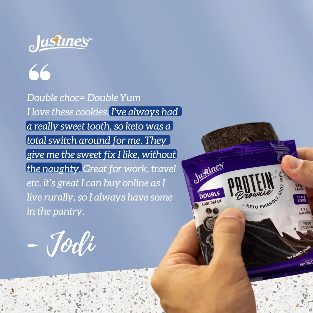 Justine's Keto  Double Choc Dream Protein Brownie customer review