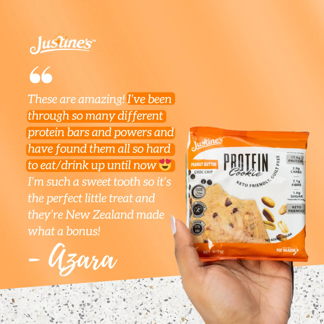 Justine's Keto Peanut Butter Choc Chip Protein Cookie customer review