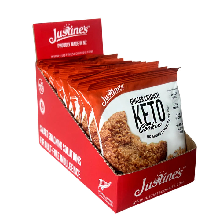 Justine's Keto Ginger Crunch Cookie 40g  x 12 Cookies To A Box