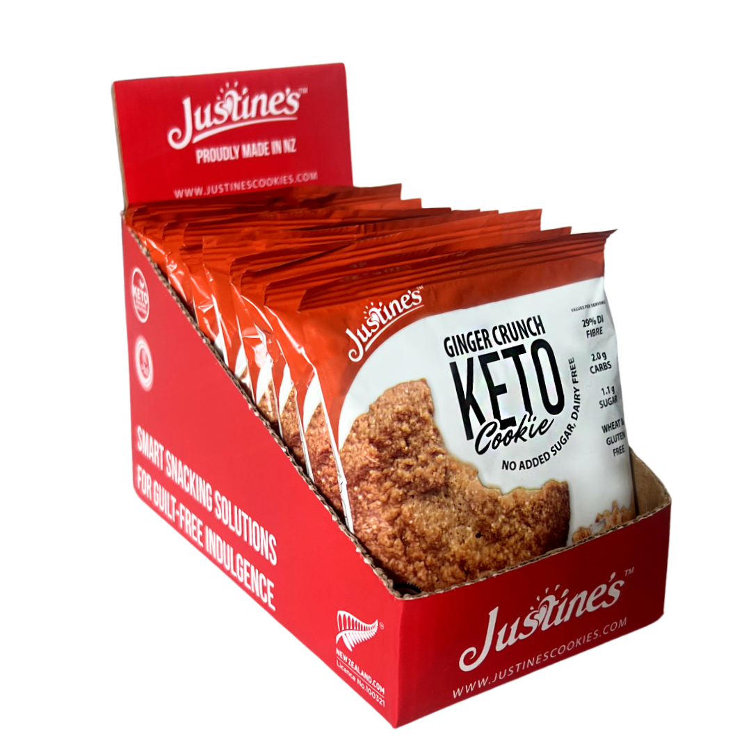 Justine's Keto Ginger Crunch Cookie 40g  x 12 Cookies To A Box