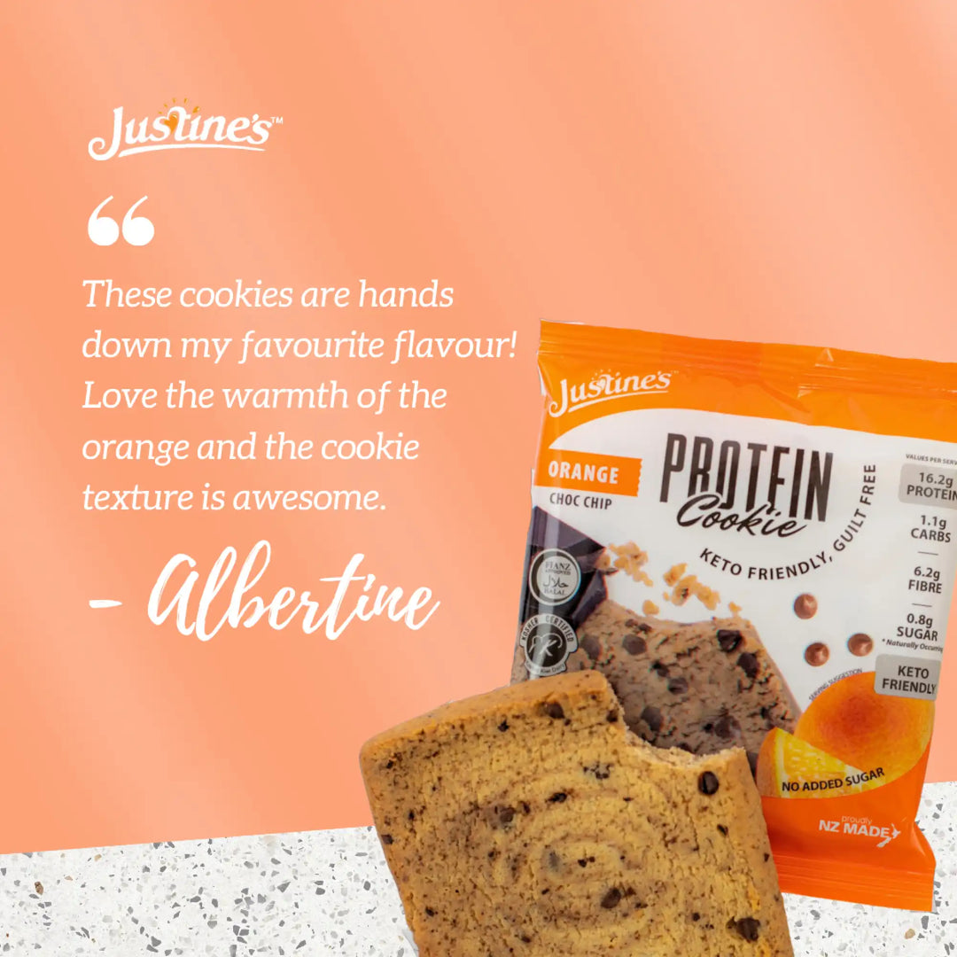 Justine's Keto  Orange Dark Choc Chip Keto Protein Cookie customer review