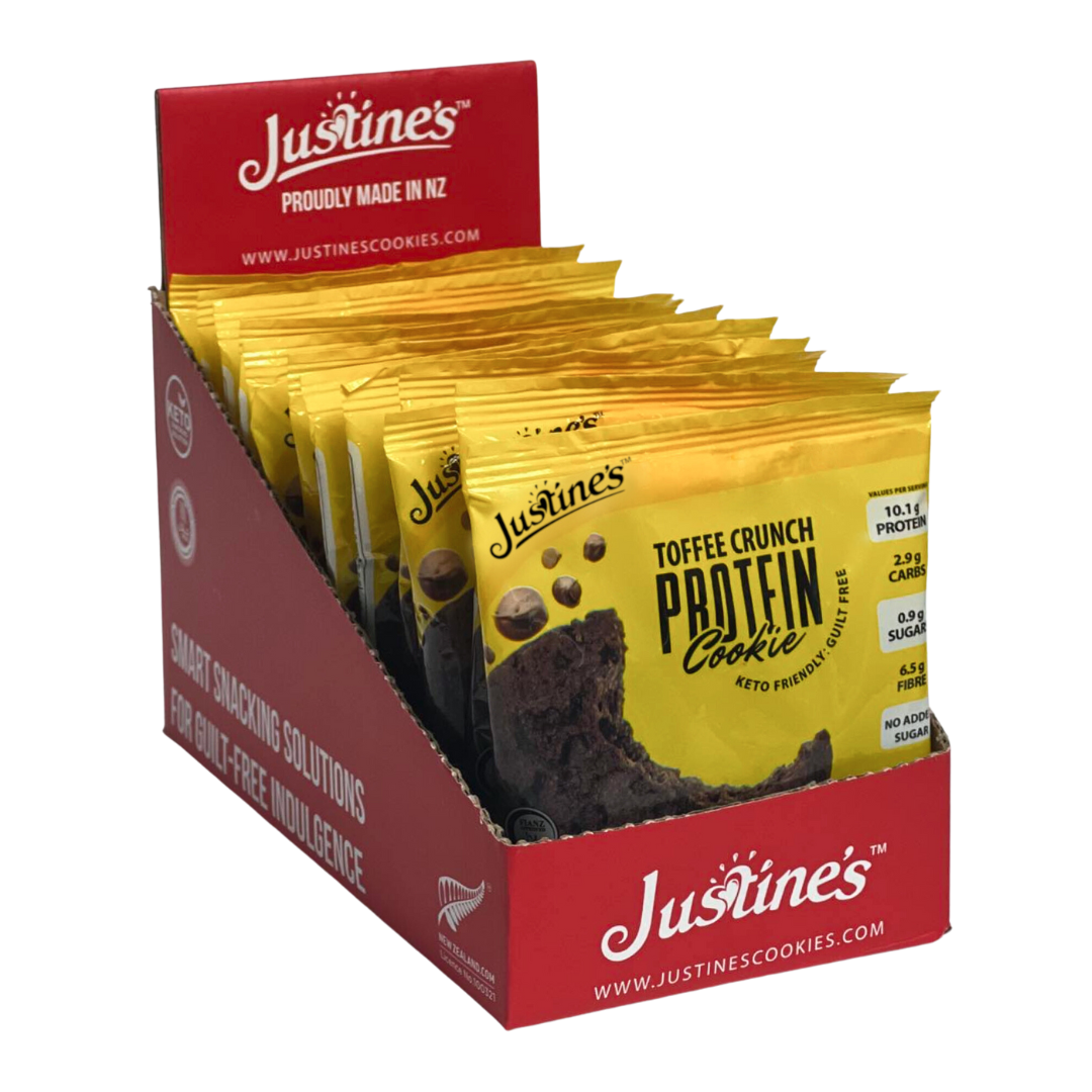 Justine's Keto Vegan Toffee Crunch Protein Cookie 45g x 12