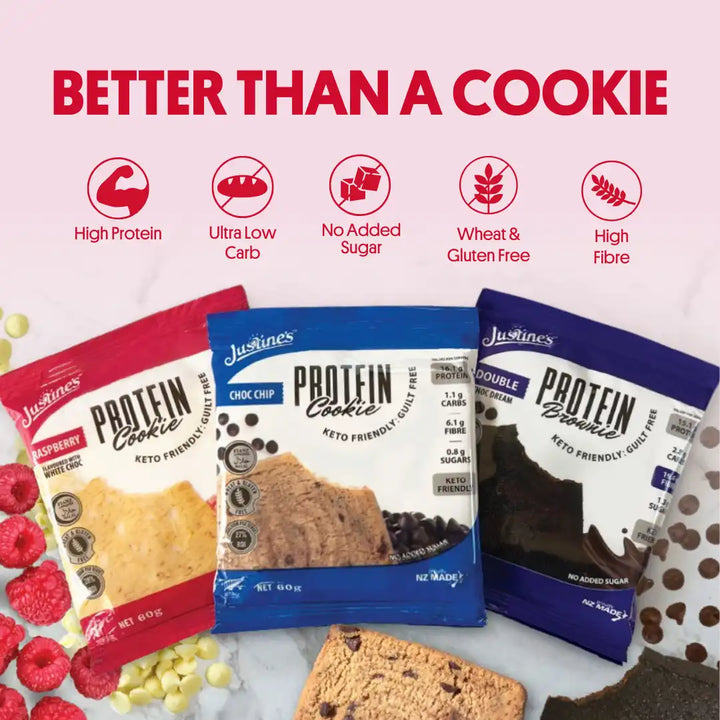 Justine's Keto Protein Cookie Choc Trio Variety Pack