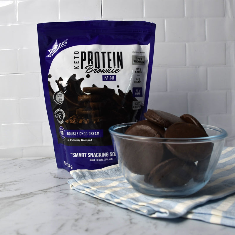 Keto double choc dream protein brownie cookies in a bowl