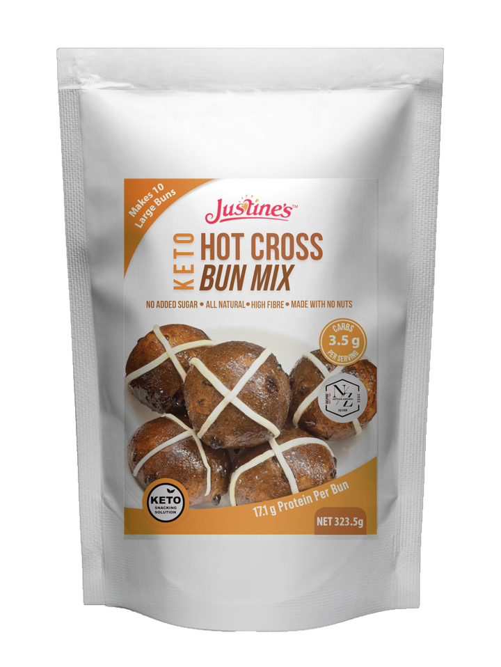 Justine's Keto Hot Cross Buns Mix Pouch Front