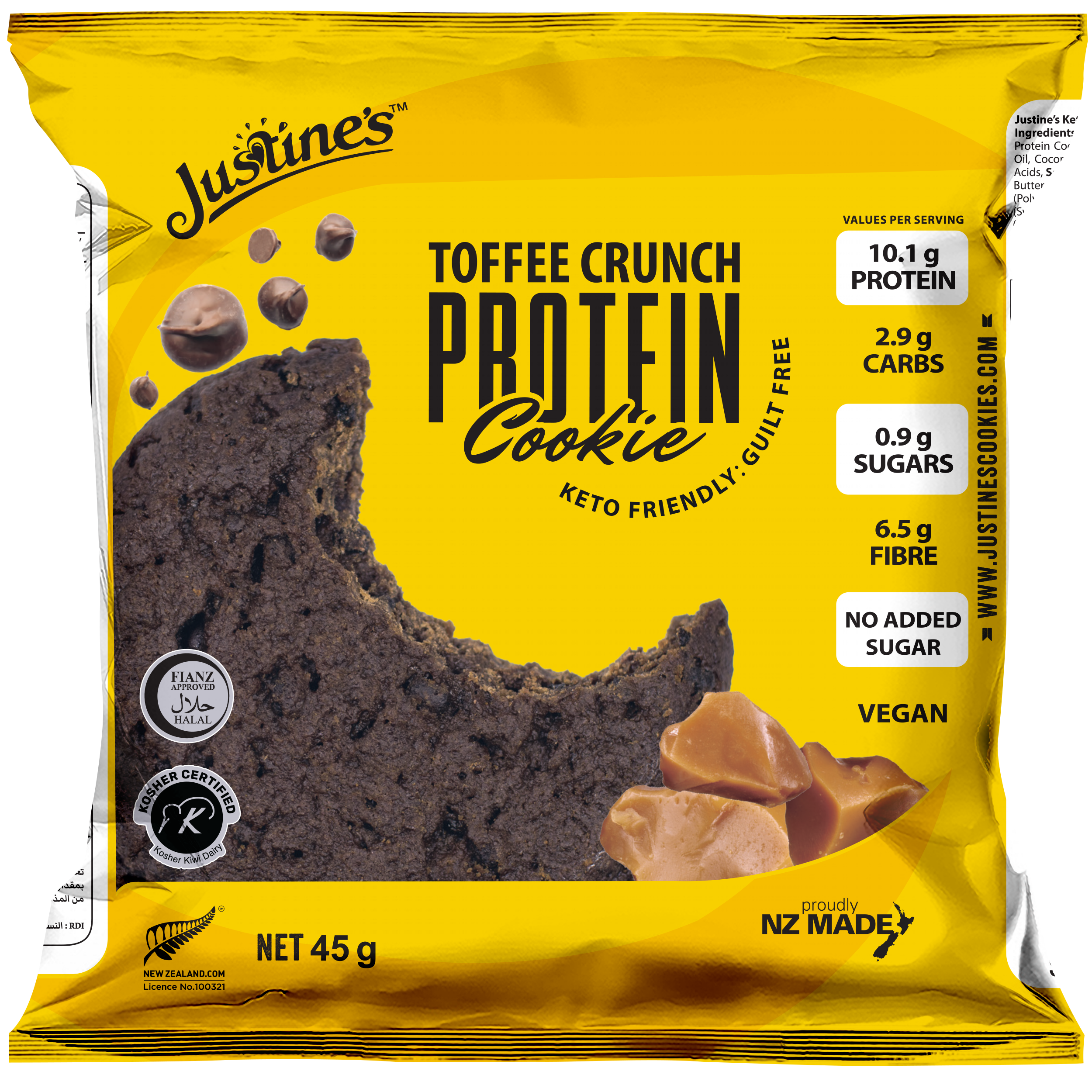 Justine's Keto Vegan Toffee Crunch Protein Cookie 
